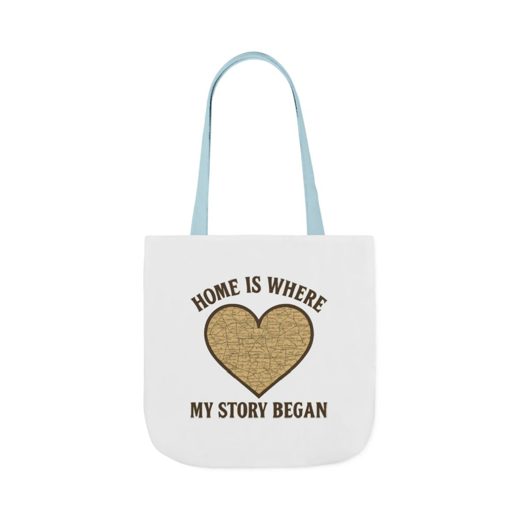 Home Is Where My Story Began Tote Bag Vintage Map Hometown Gift Moving Away Graduation Nostalgia Roots Pride Canvas Bag