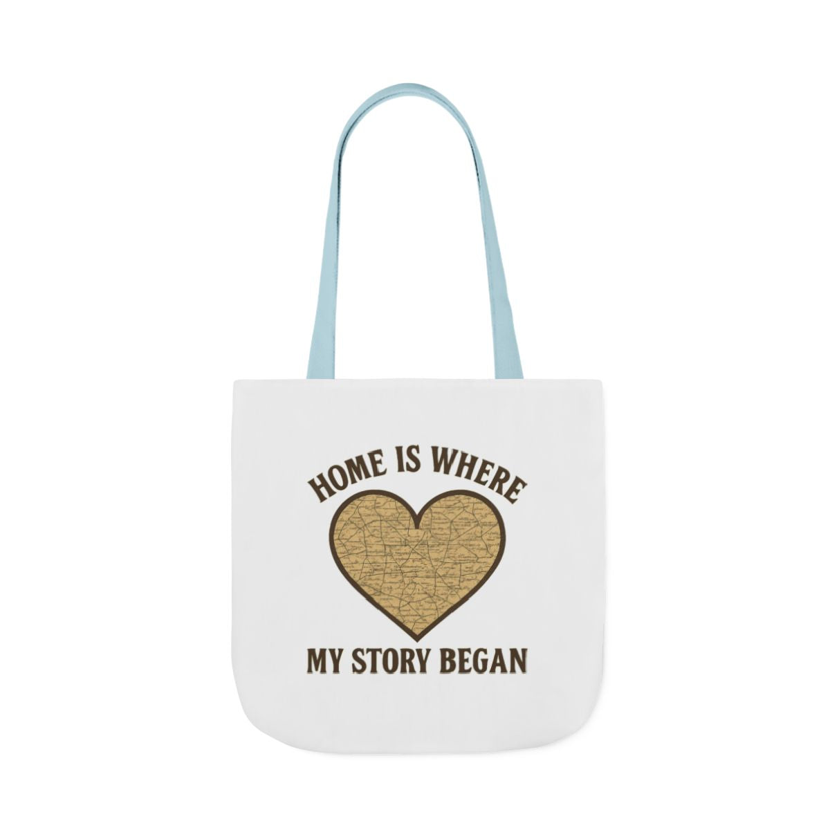 Home Is Where My Story Began Tote Bag Vintage Map Hometown Gift Moving Away Graduation Nostalgia Roots Pride Canvas Bag