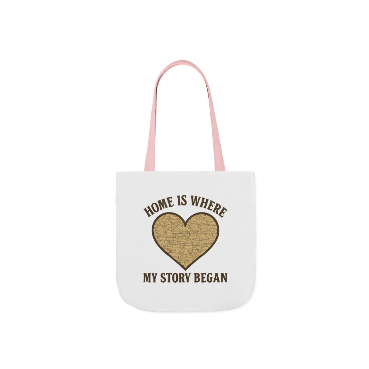 Home Is Where My Story Began Tote Bag Vintage Map Hometown Gift Moving Away Graduation Nostalgia Roots Pride Canvas Bag