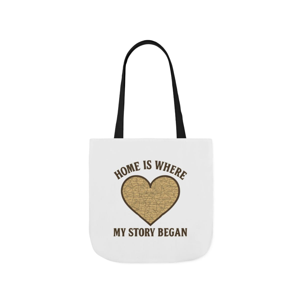 Home Is Where My Story Began Tote Bag Vintage Map Hometown Gift Moving Away Graduation Nostalgia Roots Pride Canvas Bag
