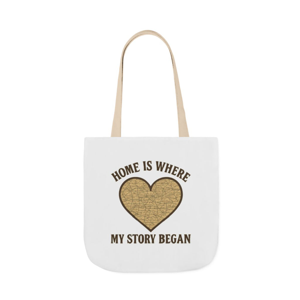 Home Is Where My Story Began Tote Bag Vintage Map Hometown Gift Moving Away Graduation Nostalgia Roots Pride Canvas Bag