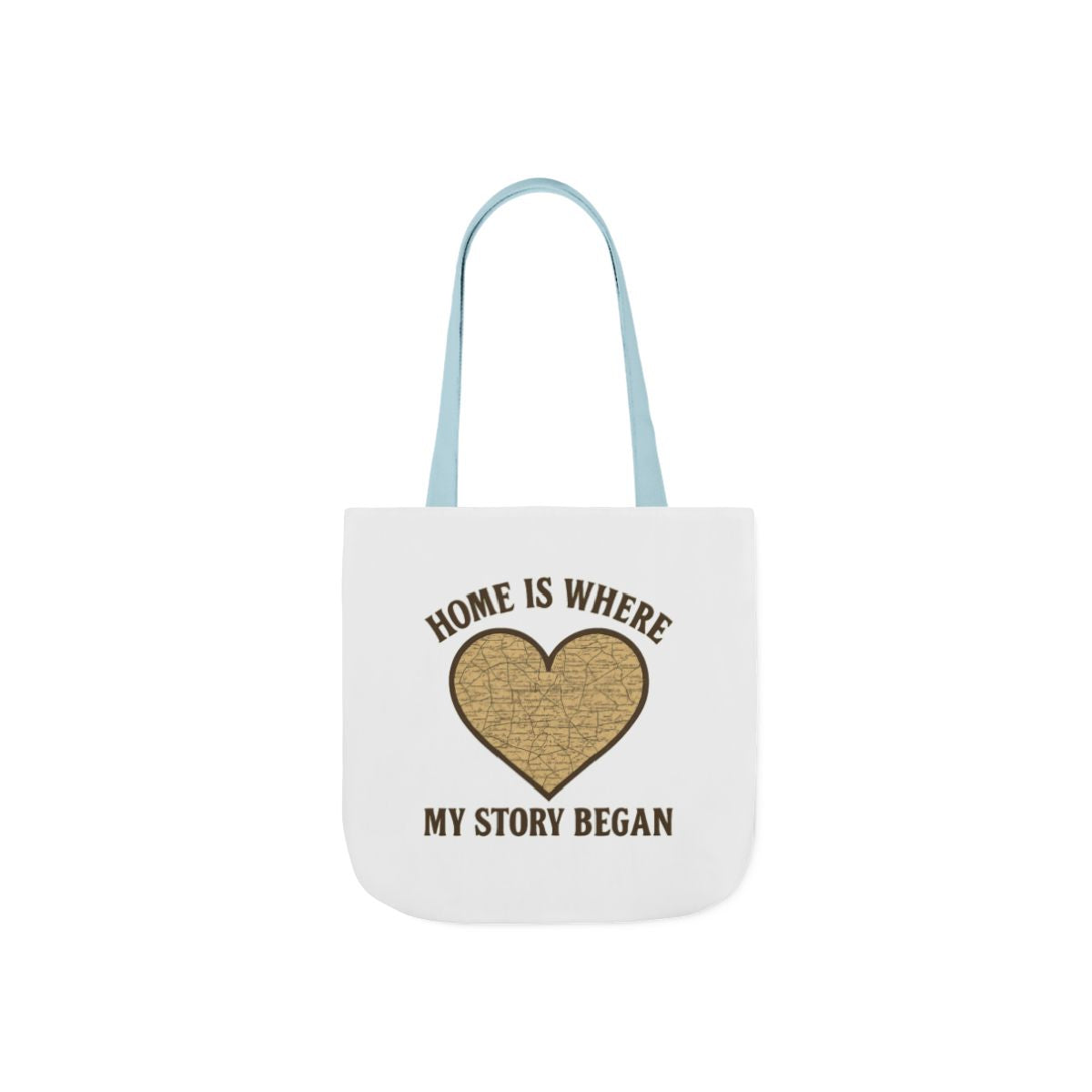Home Is Where My Story Began Tote Bag Vintage Map Hometown Gift Moving Away Graduation Nostalgia Roots Pride Canvas Bag