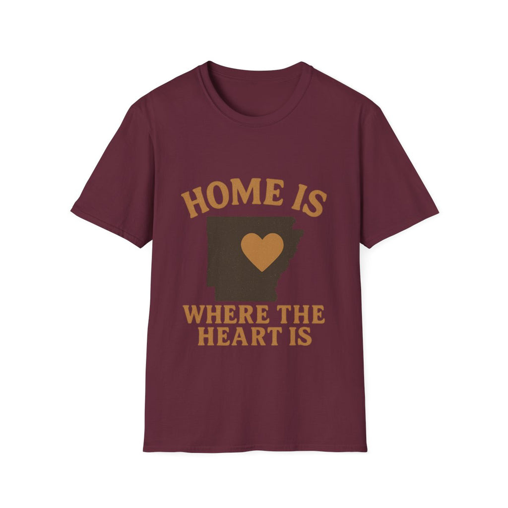 Home Is Where The Heart Is Shirt, Vintage State Silhouette Tee, Hometown Pride Gift, Missing Home Nostalgic T-Shirt