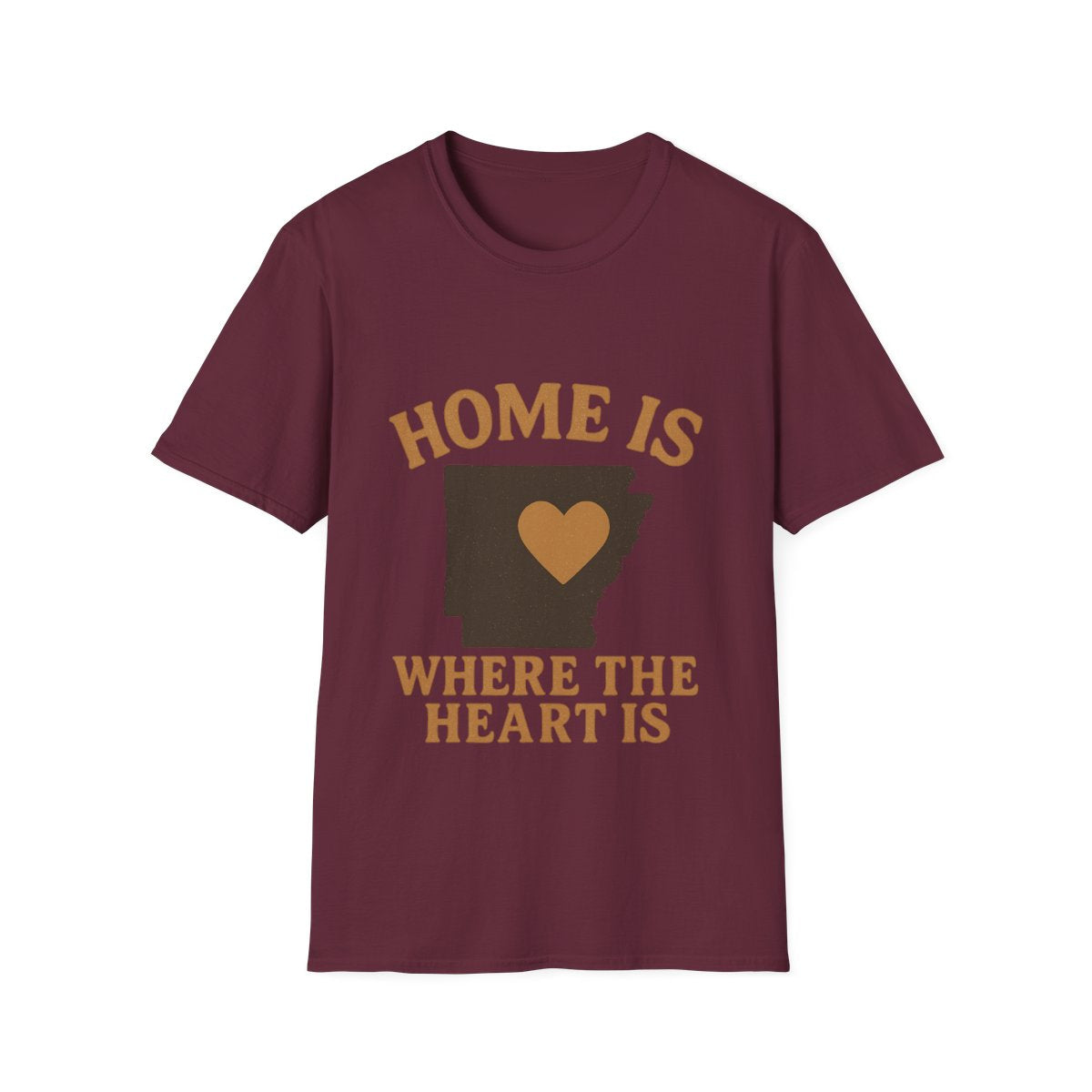 Home Is Where The Heart Is Shirt, Vintage State Silhouette Tee, Hometown Pride Gift, Missing Home Nostalgic T-Shirt