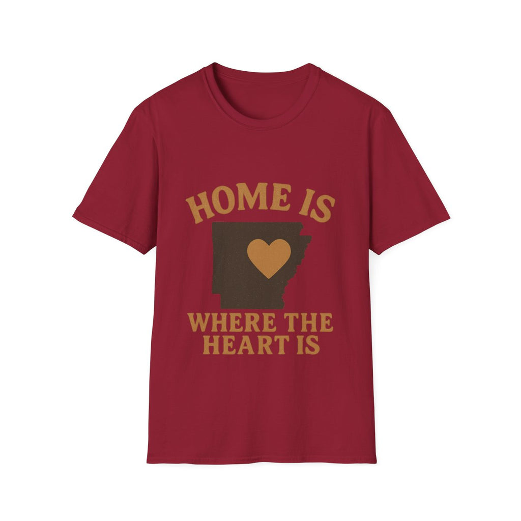Home Is Where The Heart Is Shirt, Vintage State Silhouette Tee, Hometown Pride Gift, Missing Home Nostalgic T-Shirt