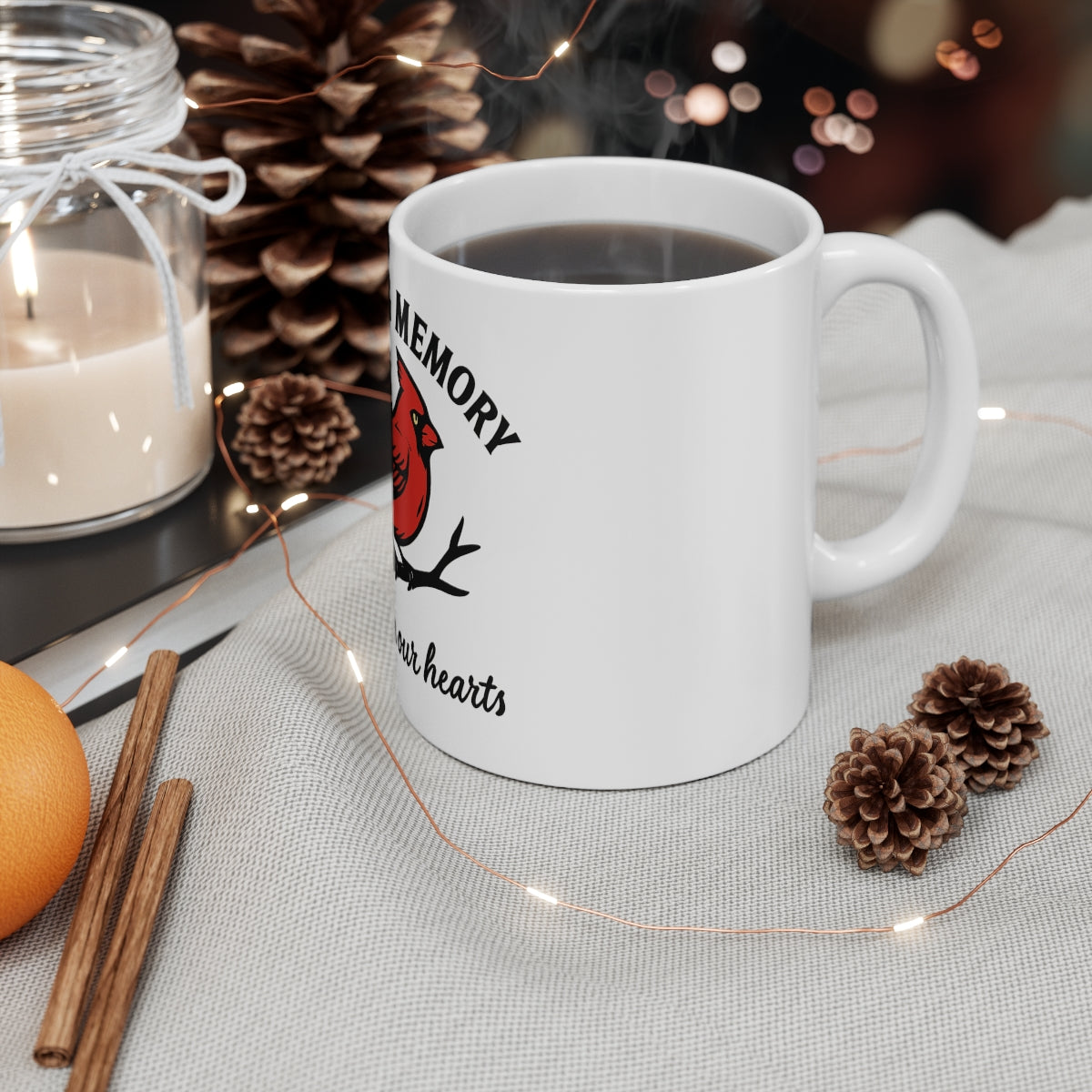 In Loving Memory Cardinal Mug, Sympathy Gift for Loss of Loved One, Grief Support Coffee Cup, Memorial Bereavement Gift