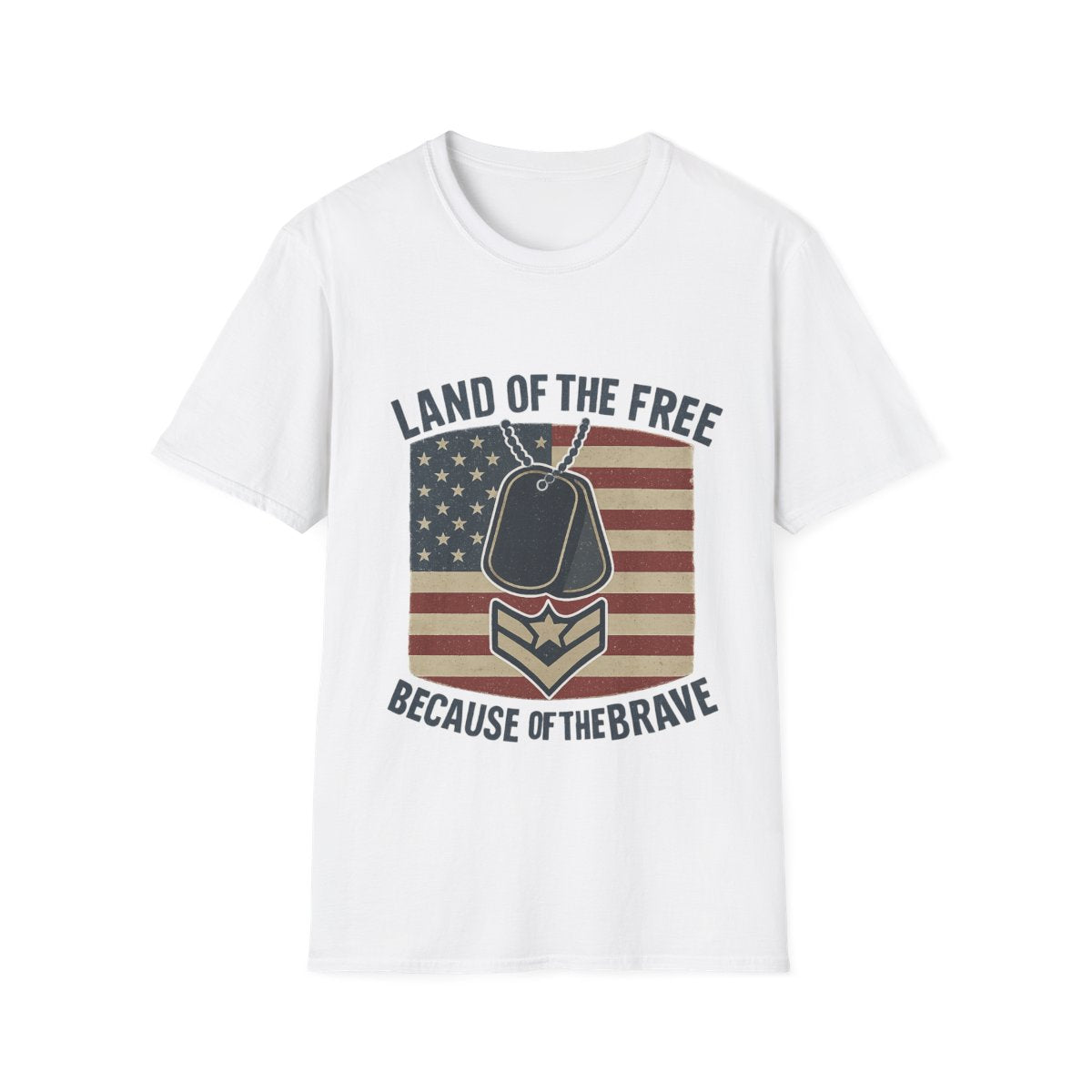 Land of the Free Because of the Brave Shirt, Veterans Day Shirt, Patriotic Veteran Shirt, Military Appreciation Gift Tshirt