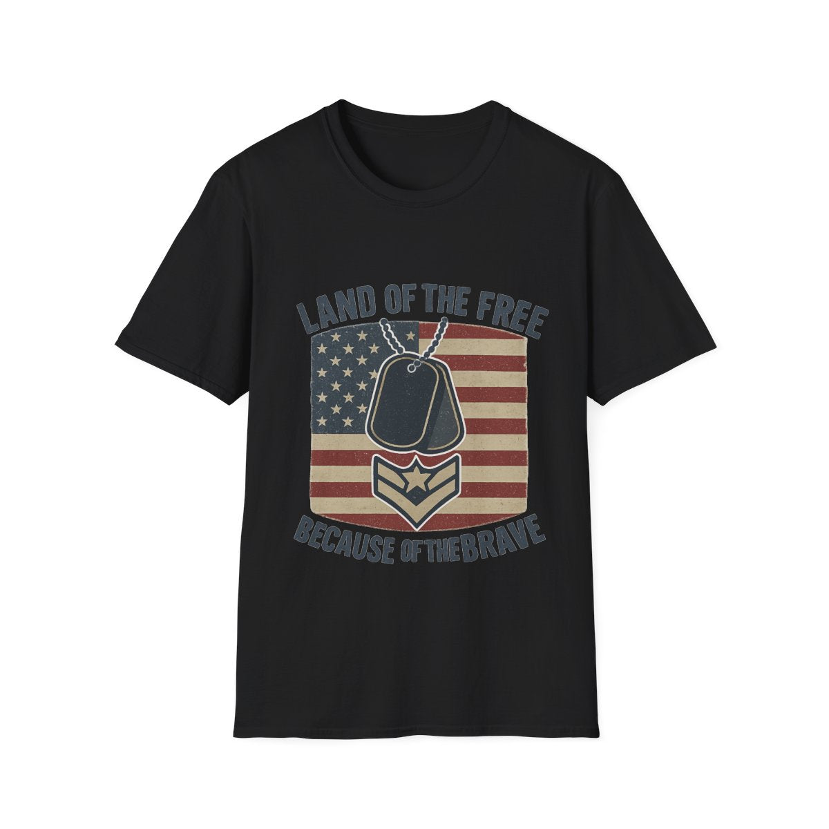 Land of the Free Because of the Brave Shirt, Veterans Day Shirt, Patriotic Veteran Shirt, Military Appreciation Gift Tshirt