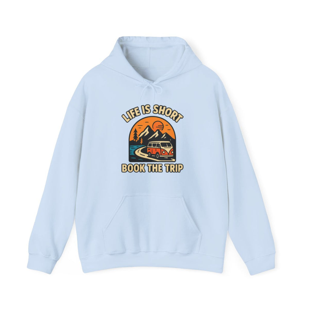 Life Is Short Book The Trip Hoodie, Travel Lover Gift, Adventure Seeker Sweatshirt, Wanderlust Clothing, Digital Nomad Gift
