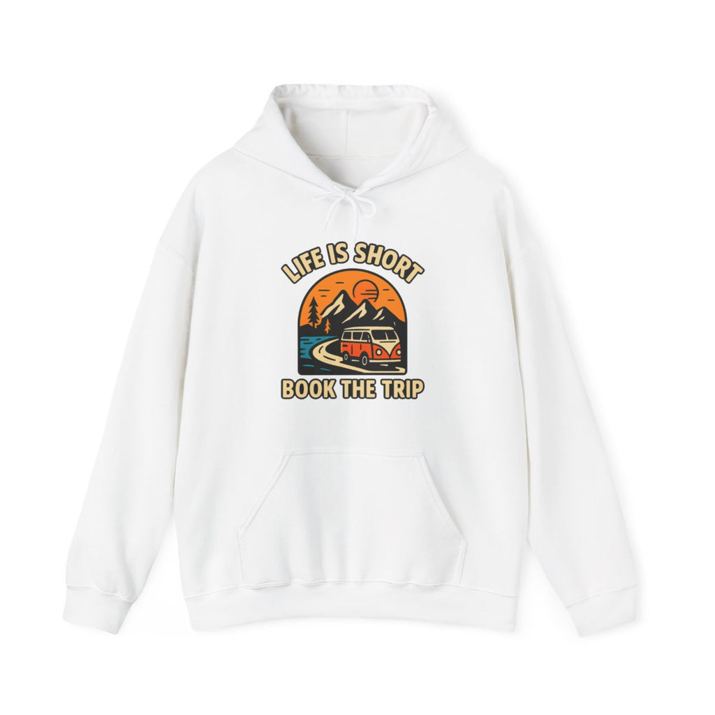 Life Is Short Book The Trip Hoodie, Travel Lover Gift, Adventure Seeker Sweatshirt, Wanderlust Clothing, Digital Nomad Gift