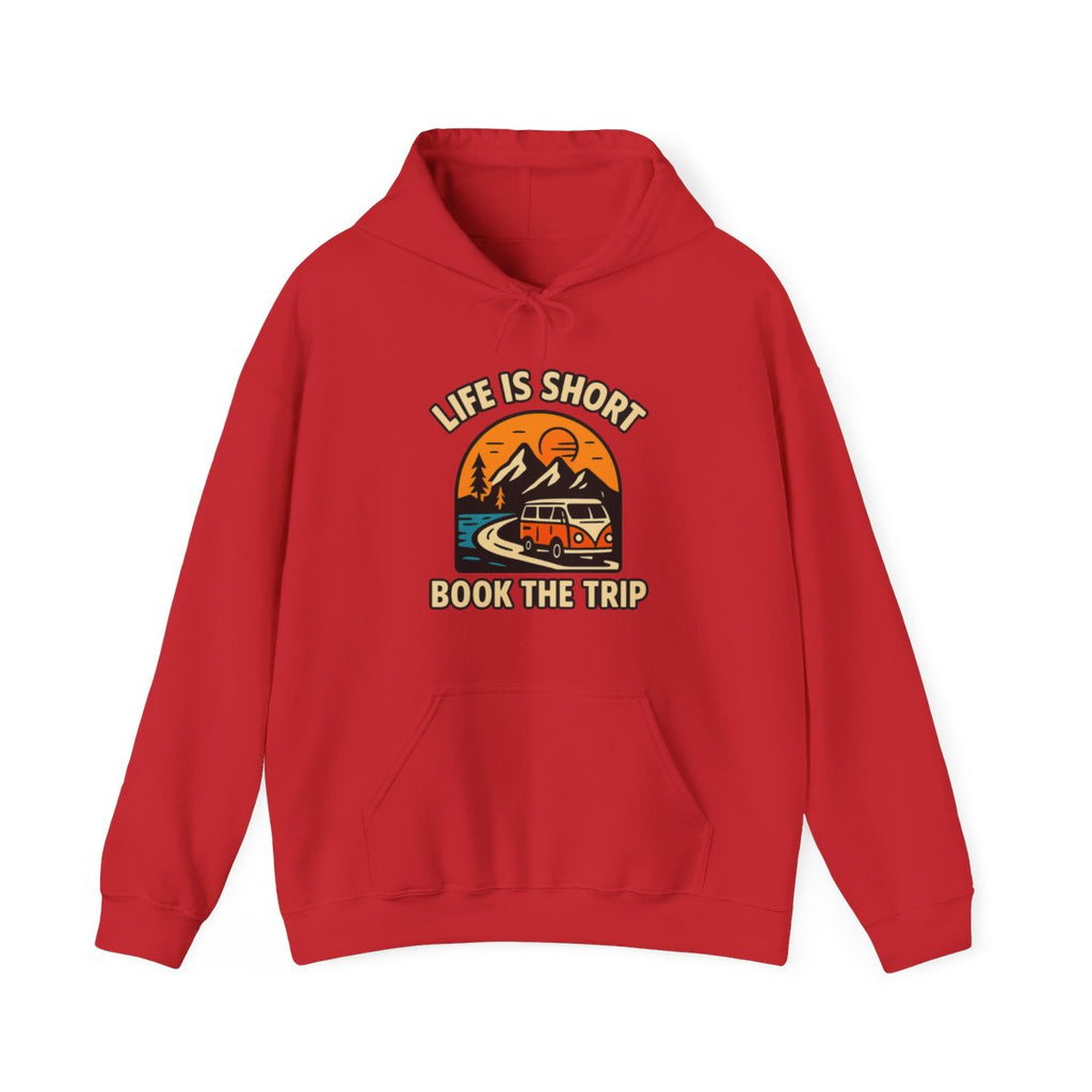 Life Is Short Book The Trip Hoodie, Travel Lover Gift, Adventure Seeker Sweatshirt, Wanderlust Clothing, Digital Nomad Gift