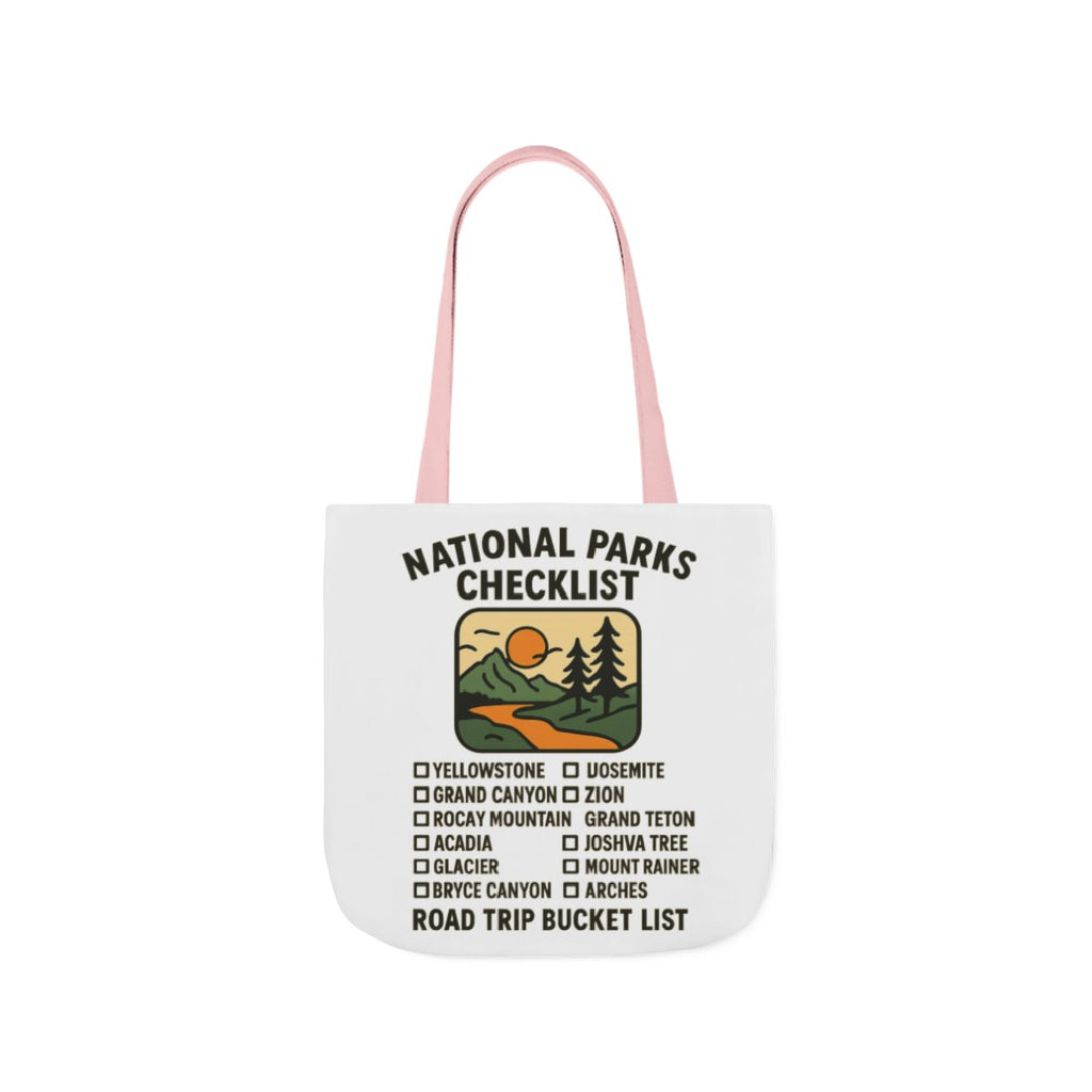National Parks Checklist Tote Bag, Road Trip Bucket List, Adventure Travel Bag, Park Lover Gift, Hiking Camping Tote