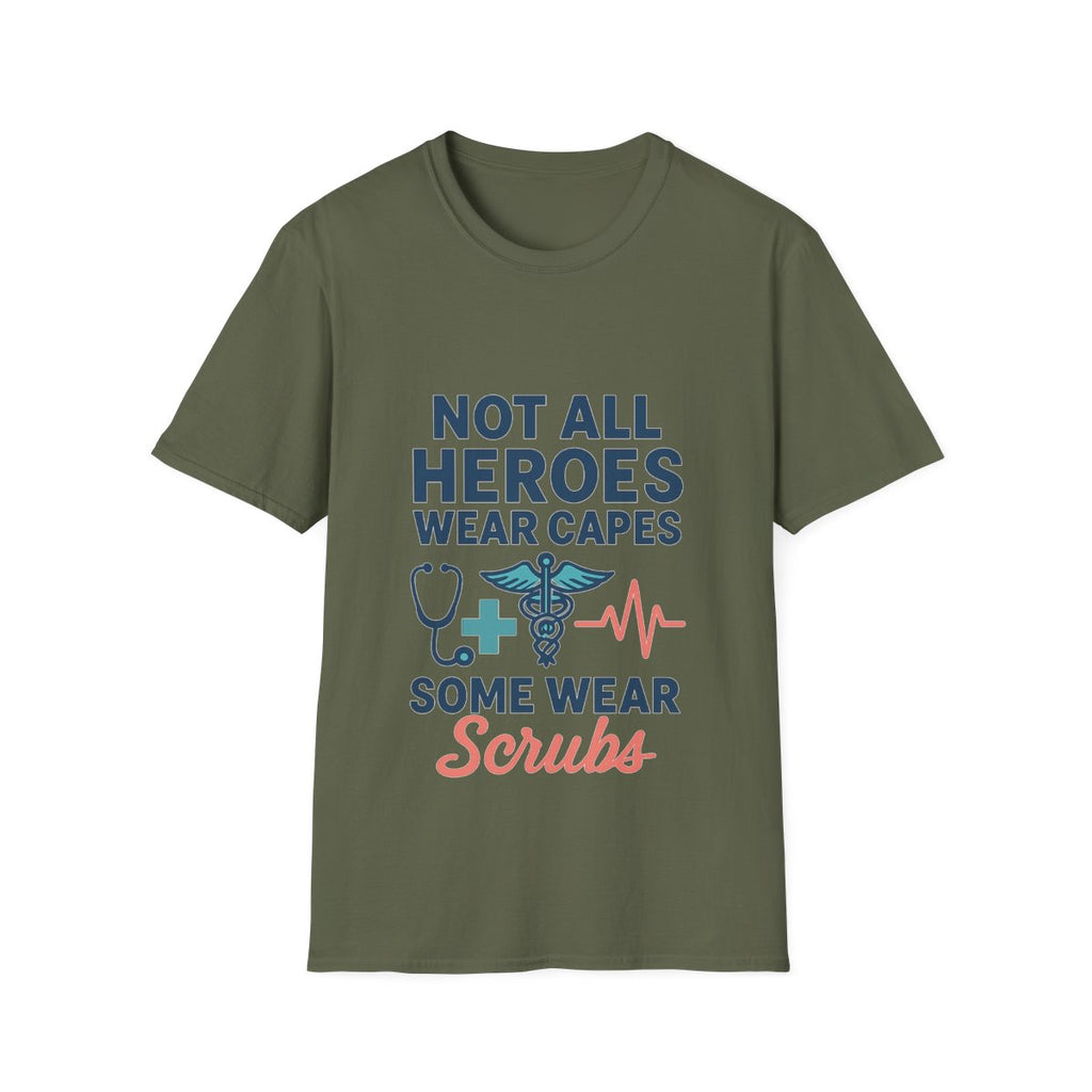 Not All Heroes Wear Capes Some Wear Scrubs Nurse Shirt, Nurse Appreciation Week Gift, Nurse Thank You Tee, Medical Worker Hero