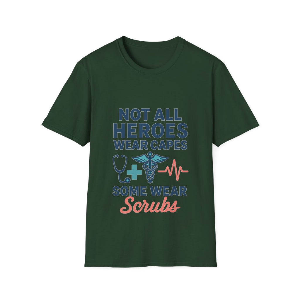Not All Heroes Wear Capes Some Wear Scrubs Nurse Shirt, Nurse Appreciation Week Gift, Nurse Thank You Tee, Medical Worker Hero