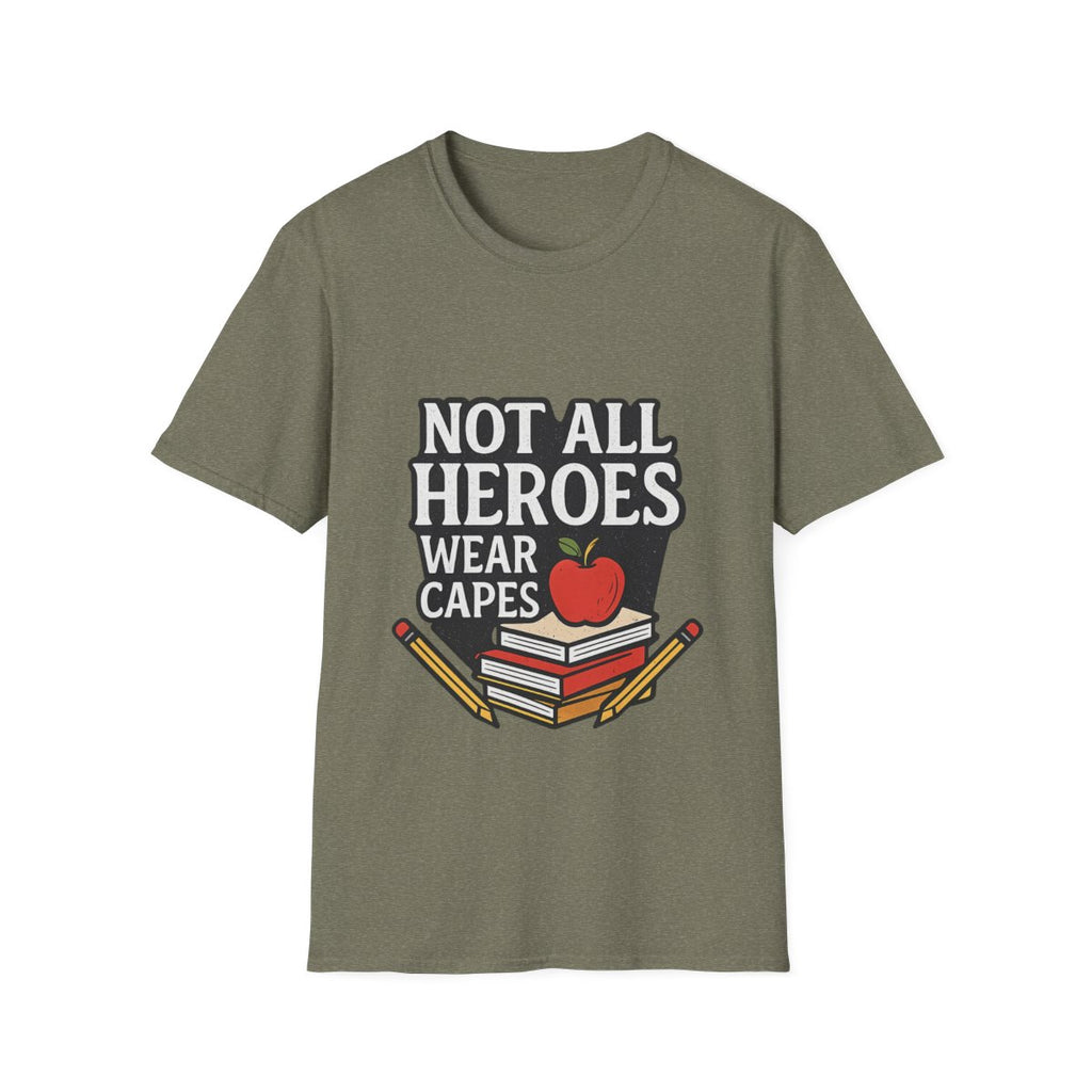 Not All Heroes Wear Capes Teacher Appreciation T-Shirt, Teacher Gift, End of Year Teacher Thank You, Teacher Appreciation Week