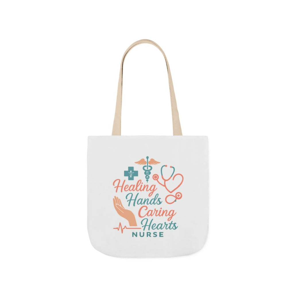 Nurse Appreciation Tote Bag Gift, Healing Hands Caring Hearts, Nurse Week Gift, Medical Tote Bag, RN Gift, Healthcare Worker