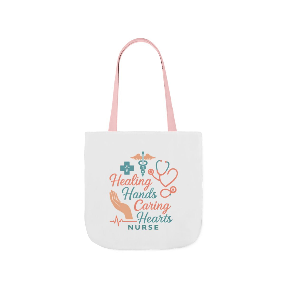 Nurse Appreciation Tote Bag Gift, Healing Hands Caring Hearts, Nurse Week Gift, Medical Tote Bag, RN Gift, Healthcare Worker