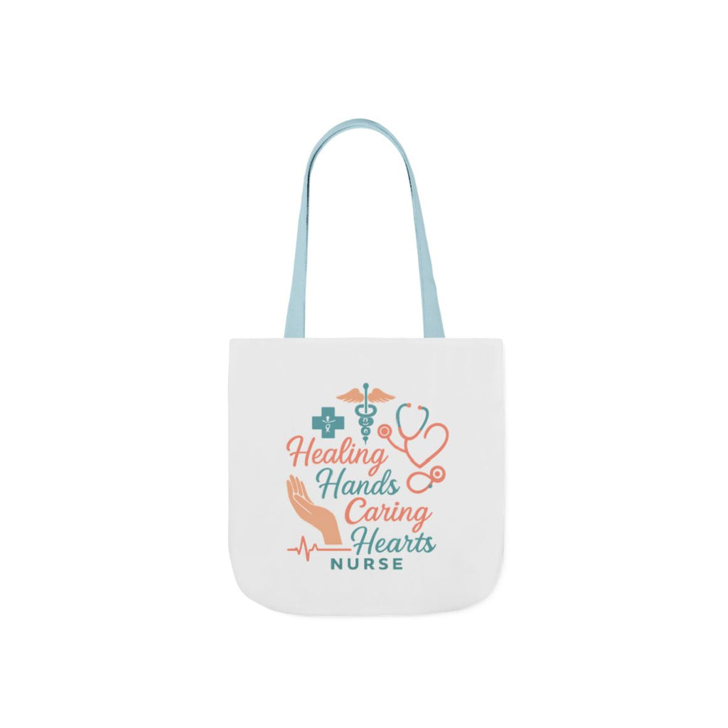 Nurse Appreciation Tote Bag Gift, Healing Hands Caring Hearts, Nurse Week Gift, Medical Tote Bag, RN Gift, Healthcare Worker
