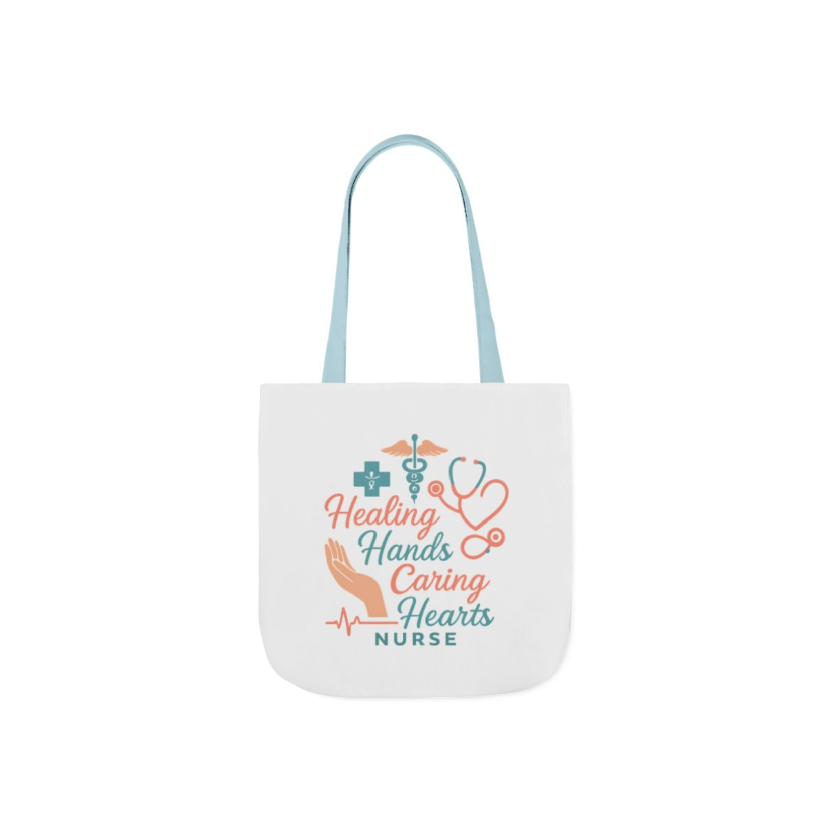 Nurse Appreciation Tote Bag Gift, Healing Hands Caring Hearts, Nurse Week Gift, Medical Tote Bag, RN Gift, Healthcare Worker