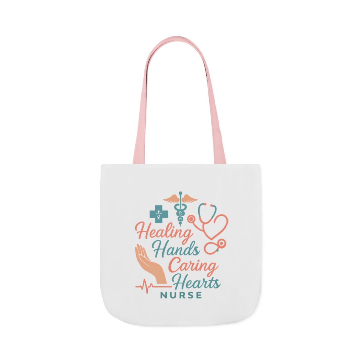 Nurse Appreciation Tote Bag Gift, Healing Hands Caring Hearts, Nurse Week Gift, Medical Tote Bag, RN Gift, Healthcare Worker