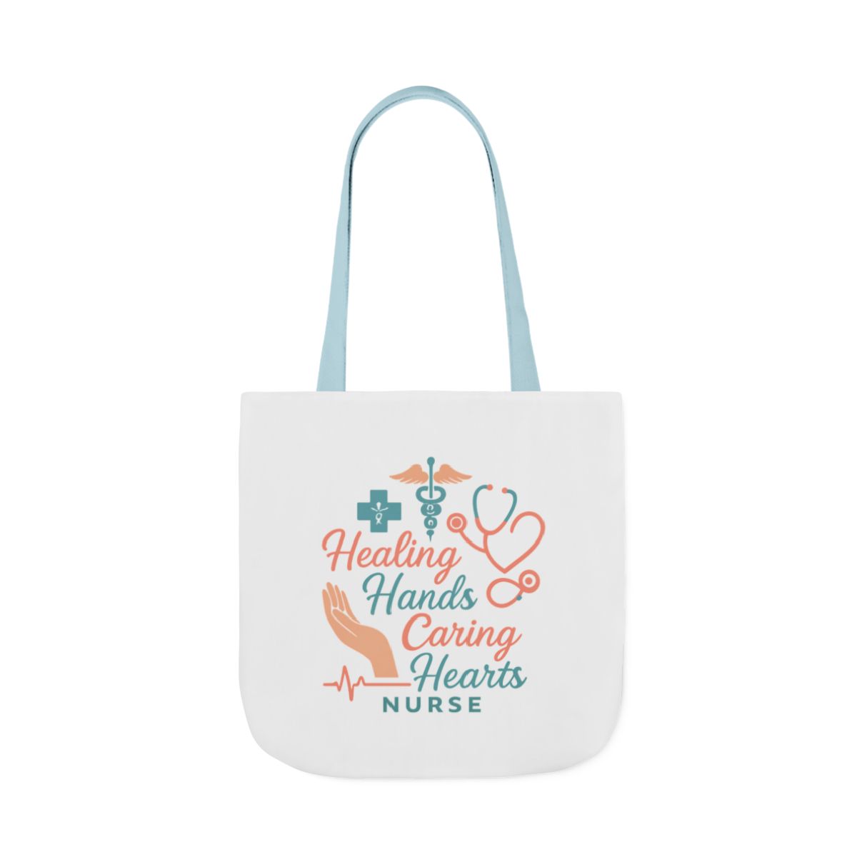 Nurse Appreciation Tote Bag Gift, Healing Hands Caring Hearts, Nurse Week Gift, Medical Tote Bag, RN Gift, Healthcare Worker