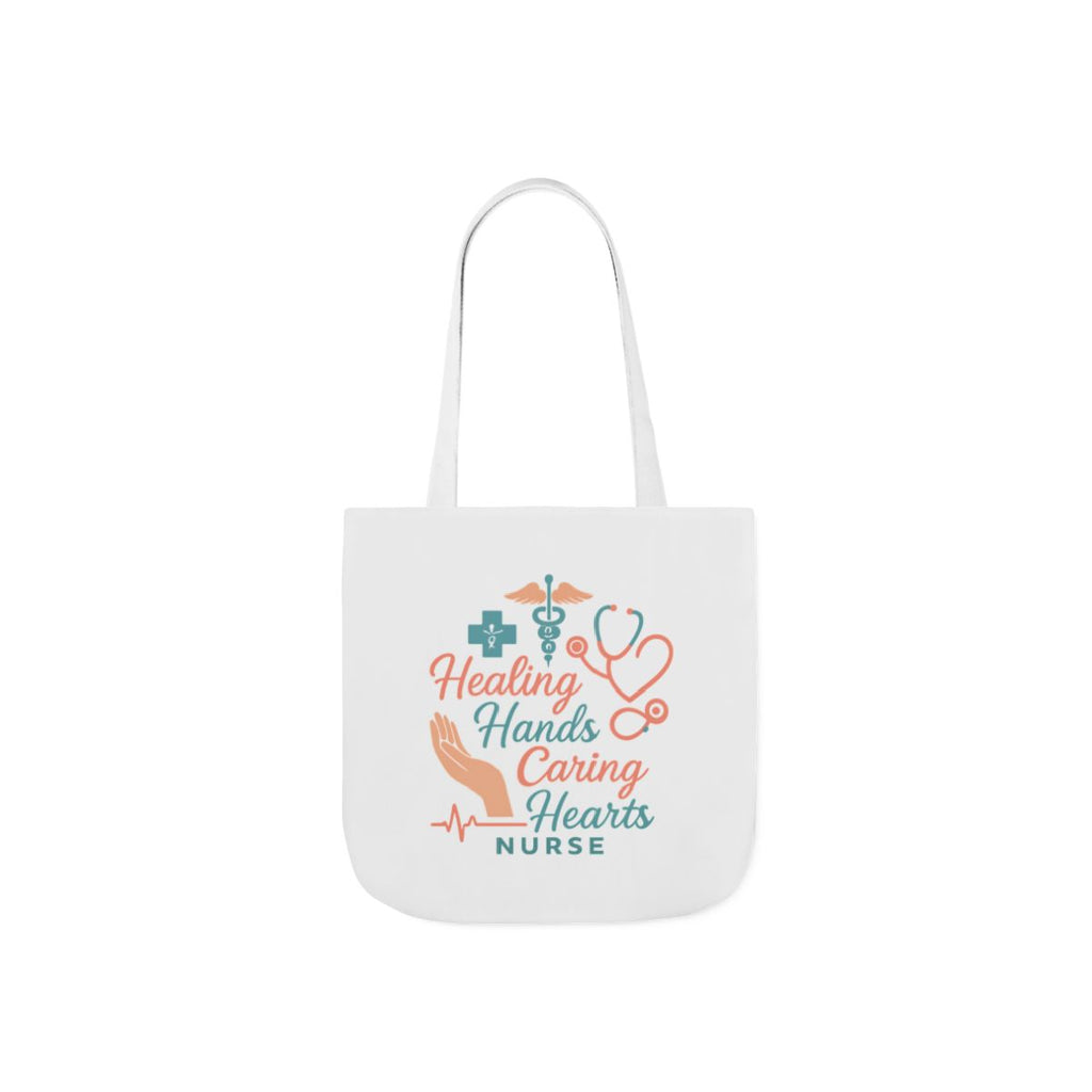 Nurse Appreciation Tote Bag Gift, Healing Hands Caring Hearts, Nurse Week Gift, Medical Tote Bag, RN Gift, Healthcare Worker