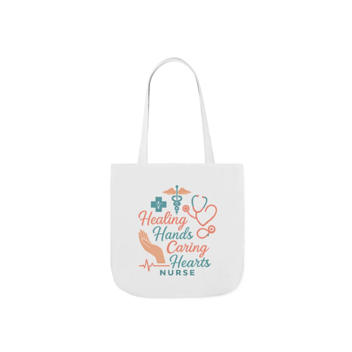 Nurse Appreciation Tote Bag Gift, Healing Hands Caring Hearts, Nurse Week Gift, Medical Tote Bag, RN Gift, Healthcare Worker