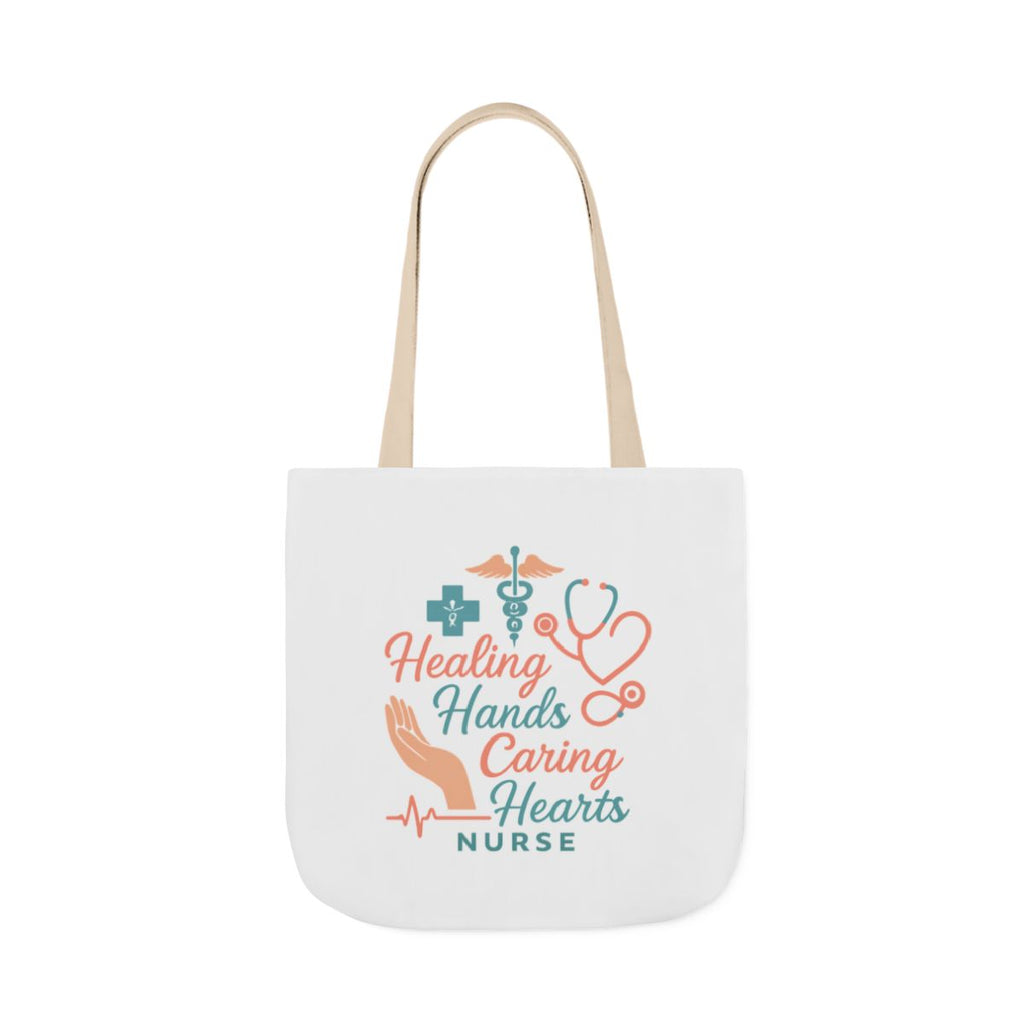 Nurse Appreciation Tote Bag Gift, Healing Hands Caring Hearts, Nurse Week Gift, Medical Tote Bag, RN Gift, Healthcare Worker