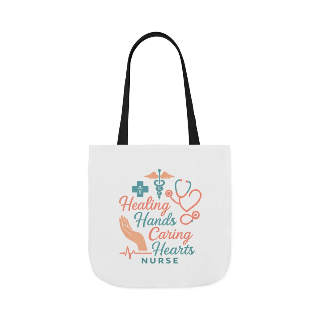 Nurse Appreciation Tote Bag Gift, Healing Hands Caring Hearts, Nurse Week Gift, Medical Tote Bag, RN Gift, Healthcare Worker