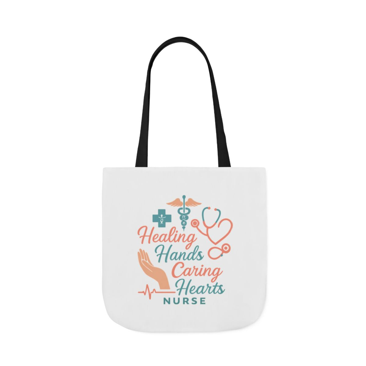 Nurse Appreciation Tote Bag Gift, Healing Hands Caring Hearts, Nurse Week Gift, Medical Tote Bag, RN Gift, Healthcare Worker