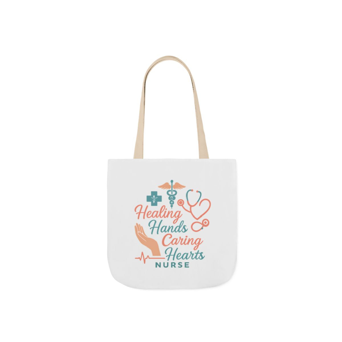 Nurse Appreciation Tote Bag Gift, Healing Hands Caring Hearts, Nurse Week Gift, Medical Tote Bag, RN Gift, Healthcare Worker