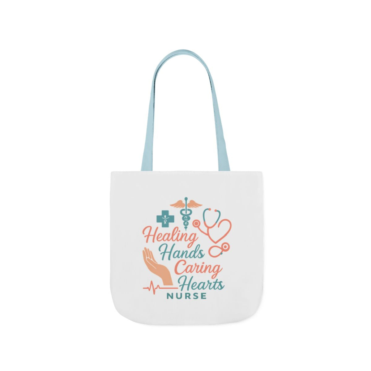 Nurse Appreciation Tote Bag Gift, Healing Hands Caring Hearts, Nurse Week Gift, Medical Tote Bag, RN Gift, Healthcare Worker