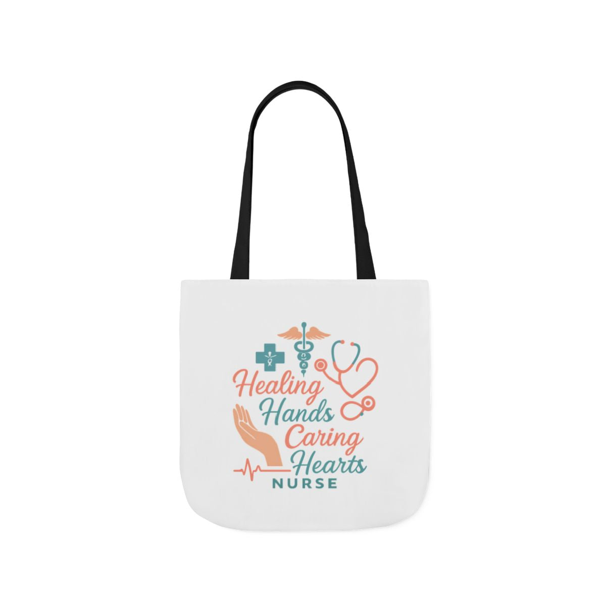 Nurse Appreciation Tote Bag Gift, Healing Hands Caring Hearts, Nurse Week Gift, Medical Tote Bag, RN Gift, Healthcare Worker