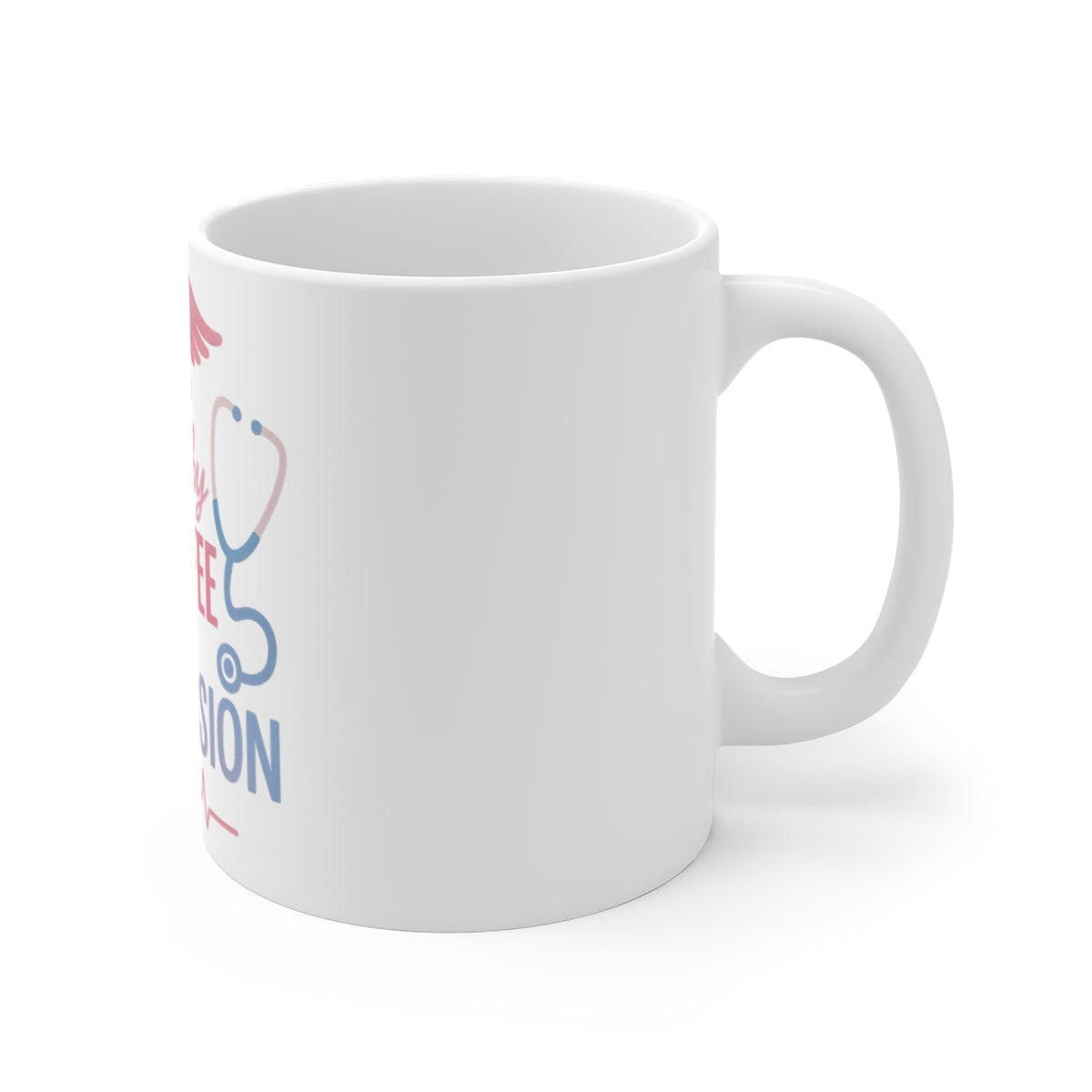 Nurse Coffee Mug Gift - Fueled By Coffee & Compassion - Watercolor Medical Appreciation Mug for Nurses RN LPN Healthcare Worker