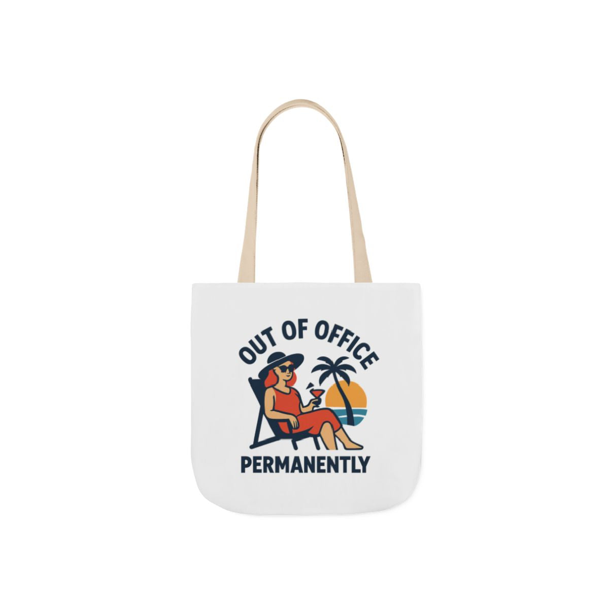 Out of Office Permanently Tote Bag, Retirement Gift for Women, Retiree Travel Bag, Funny Retirement Party Gift Coworker