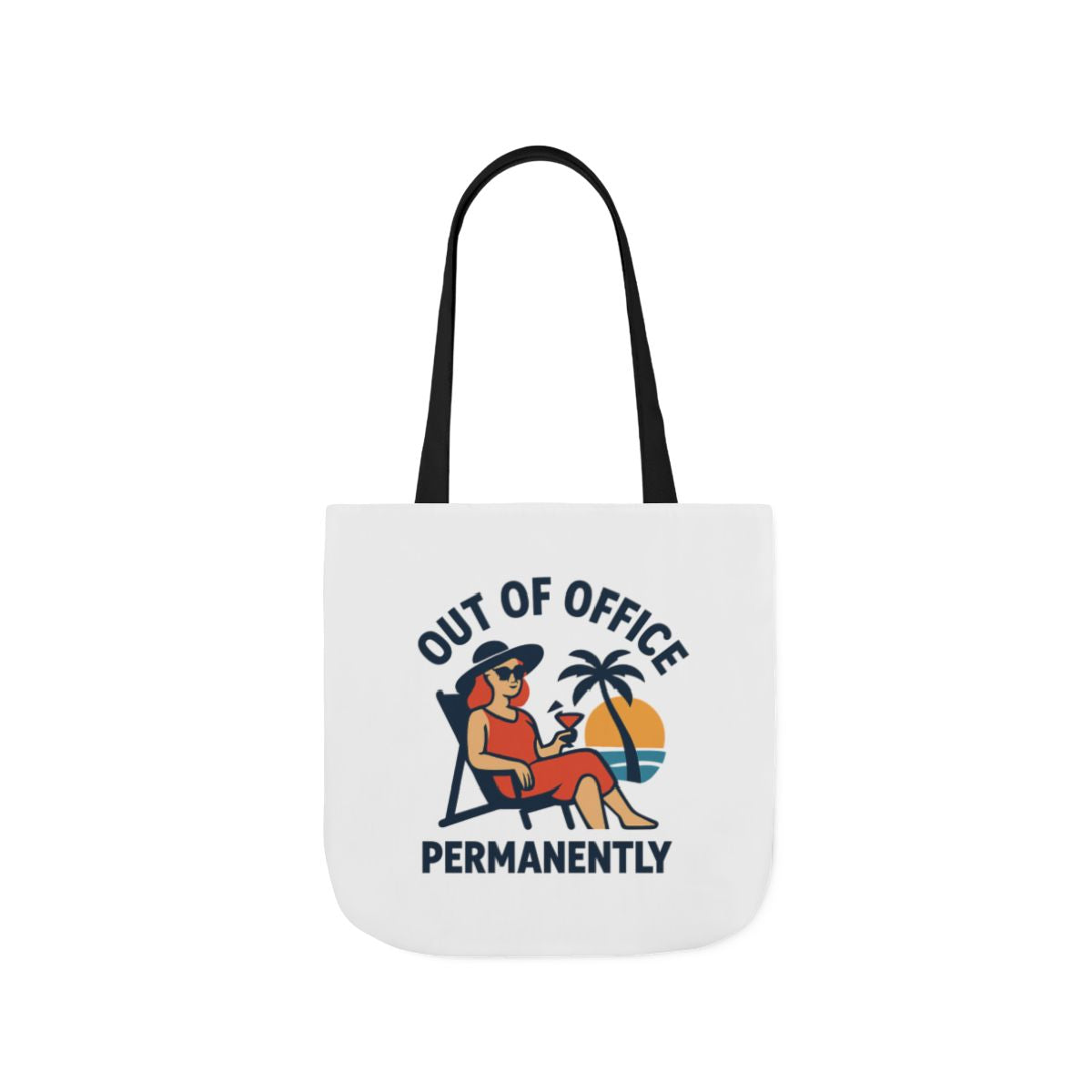 Out of Office Permanently Tote Bag, Retirement Gift for Women, Retiree Travel Bag, Funny Retirement Party Gift Coworker