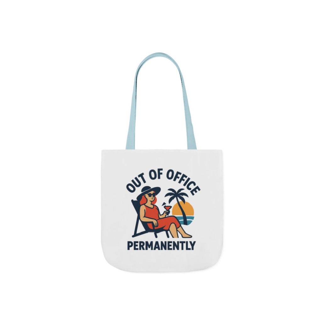 Out of Office Permanently Tote Bag, Retirement Gift for Women, Retiree Travel Bag, Funny Retirement Party Gift Coworker