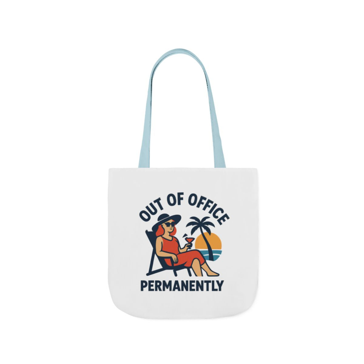 Out of Office Permanently Tote Bag, Retirement Gift for Women, Retiree Travel Bag, Funny Retirement Party Gift Coworker
