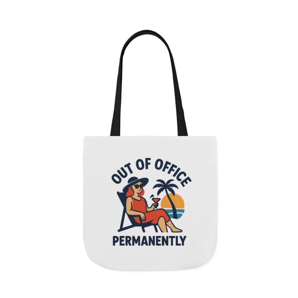 Out of Office Permanently Tote Bag, Retirement Gift for Women, Retiree Travel Bag, Funny Retirement Party Gift Coworker