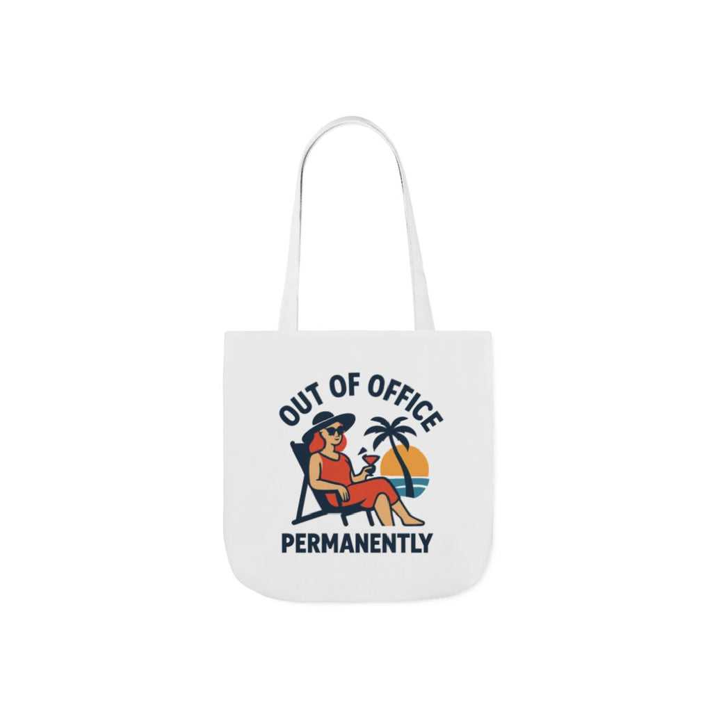 Out of Office Permanently Tote Bag, Retirement Gift for Women, Retiree Travel Bag, Funny Retirement Party Gift Coworker