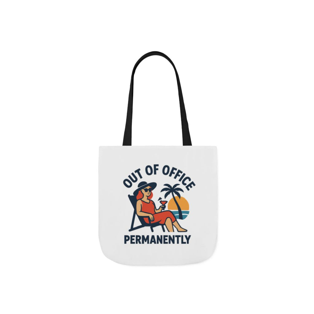 Out of Office Permanently Tote Bag, Retirement Gift for Women, Retiree Travel Bag, Funny Retirement Party Gift Coworker