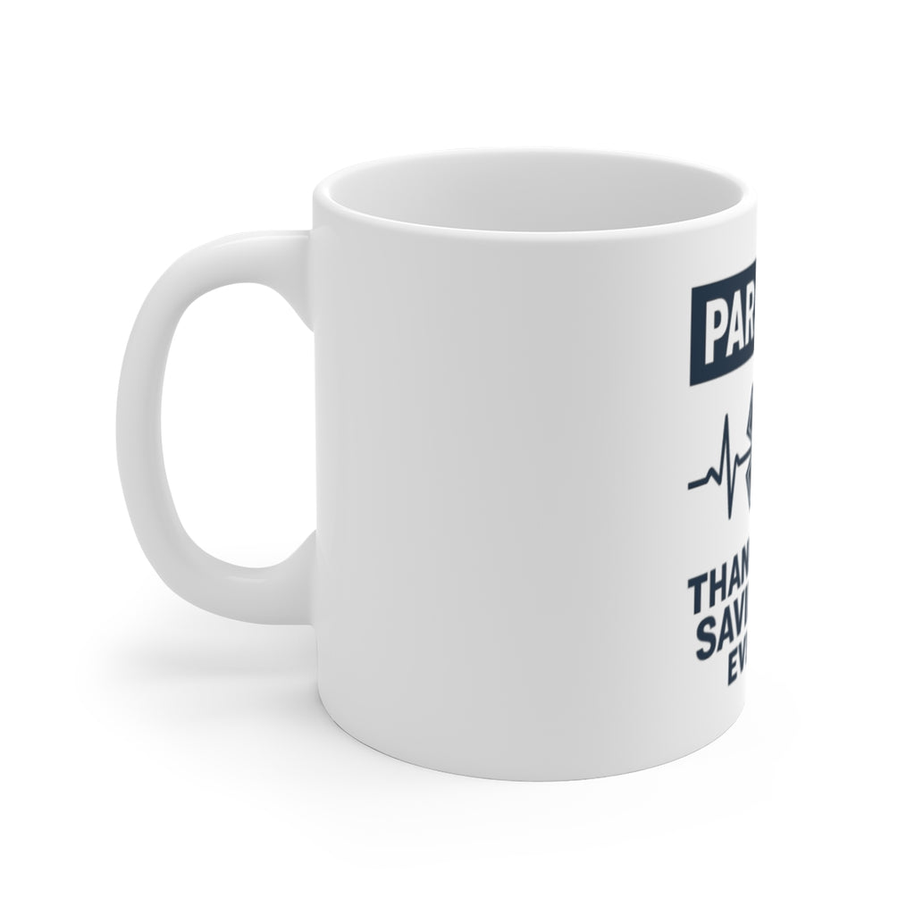 Paramedic Mug Thank You For Saving Lives Every Day Gift EMS Appreciation Coffee Cup Star of Life EMT First Responder