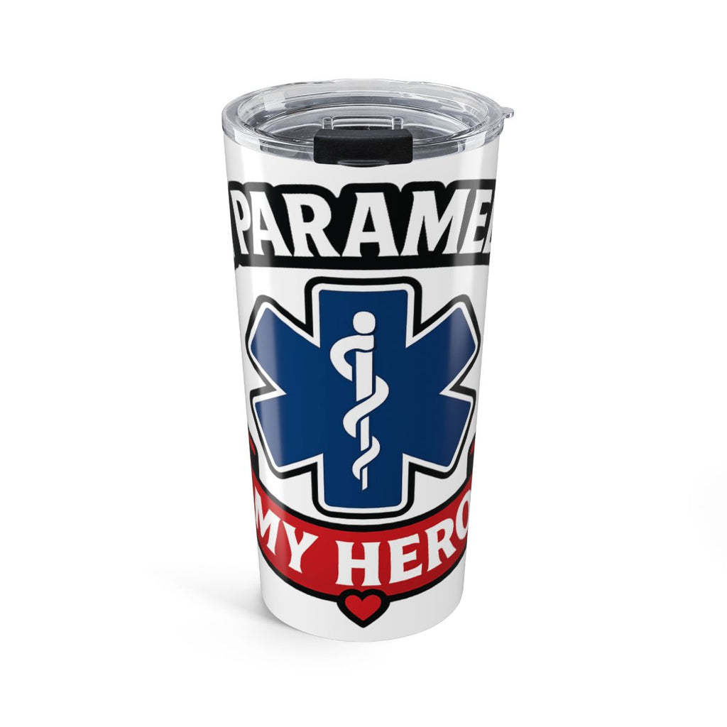 Paramedic Wife Tumbler Gift, My Paramedic My Hero Insulated Cup, EMS Girlfriend Boyfriend Gift, Star of Life Appreciation Tumbler