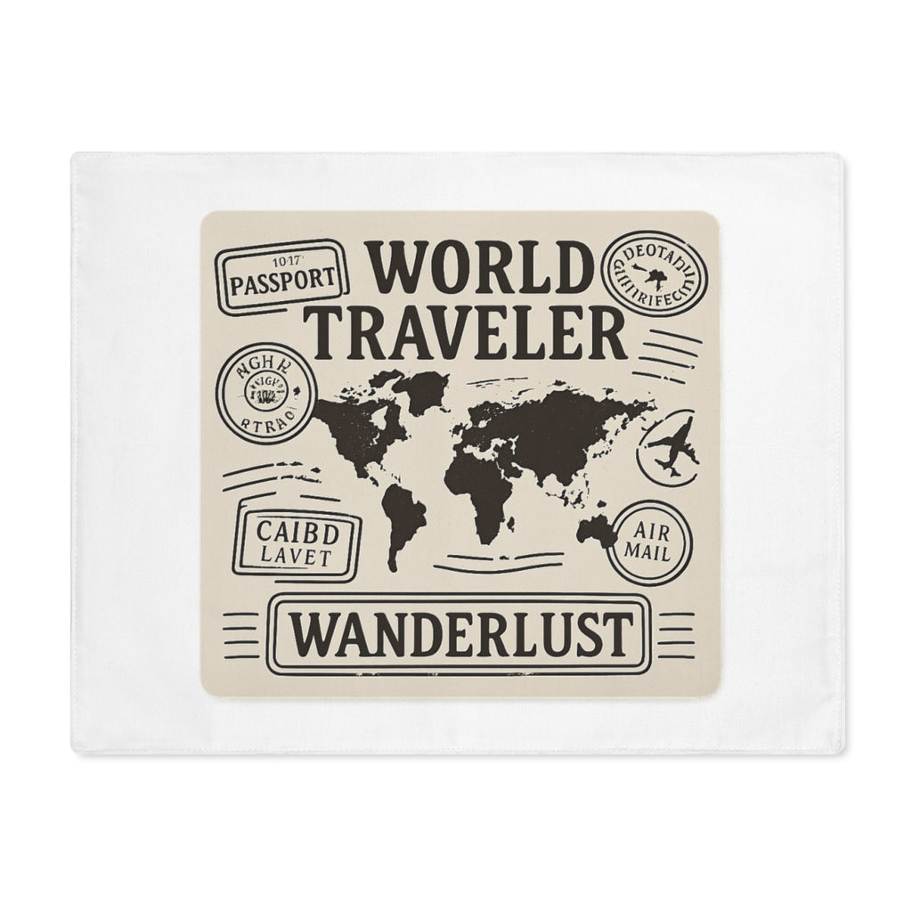 Passport Stamp World Traveler Placemat Set