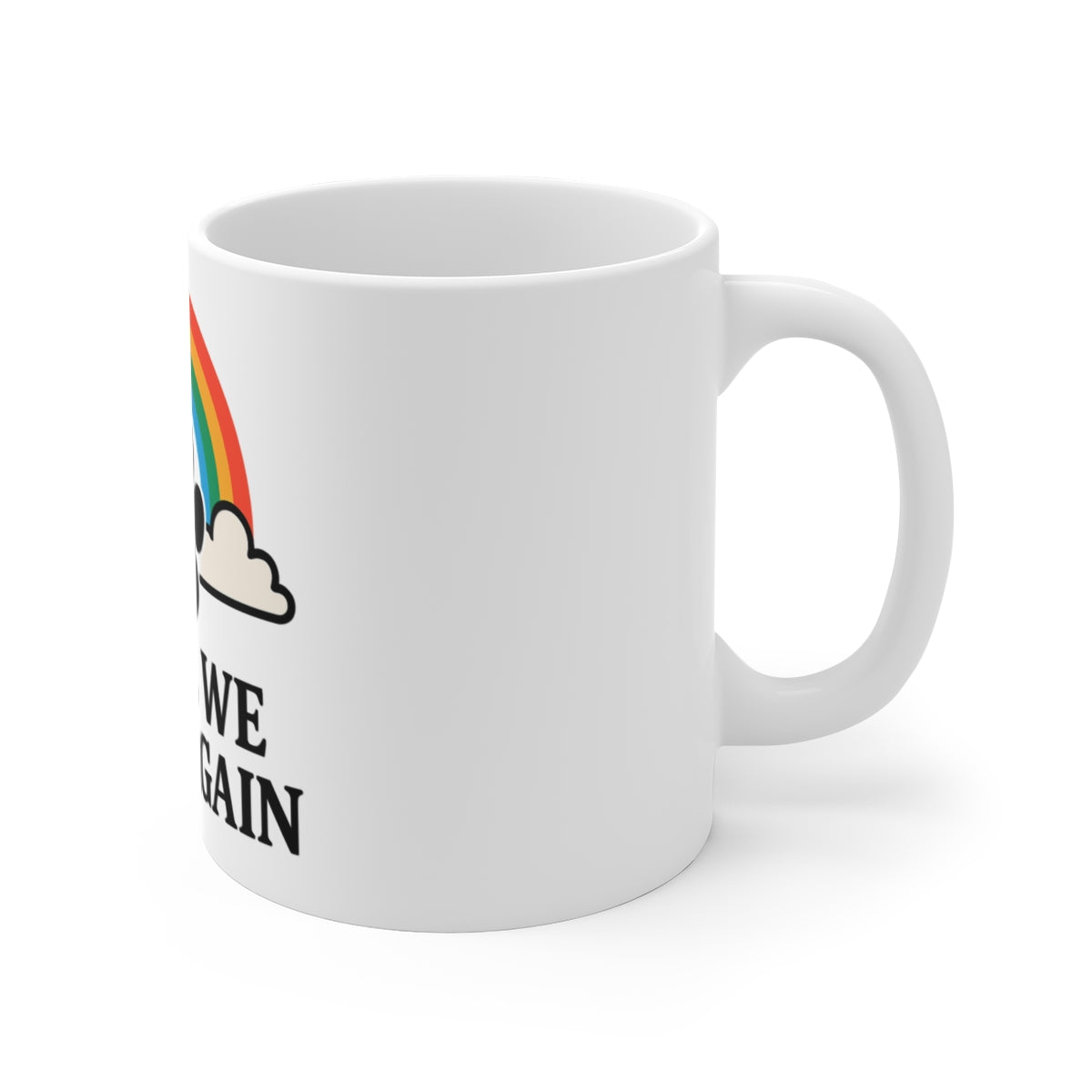 Pet Memorial Mug Rainbow Bridge Paw Print Dog Cat Loss Sympathy Gift Until We Meet Again Coffee Cup Remembrance Bereavement