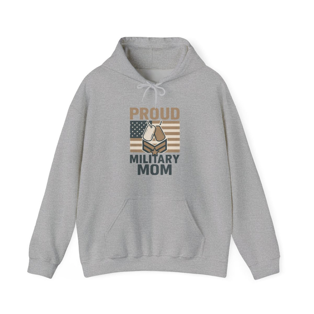 Proud Military Mom Hoodie, Strong Heart Army Mom Gift, Navy Mom Sweatshirt, Air Force Marine Mom, Service Member Mother Apparel