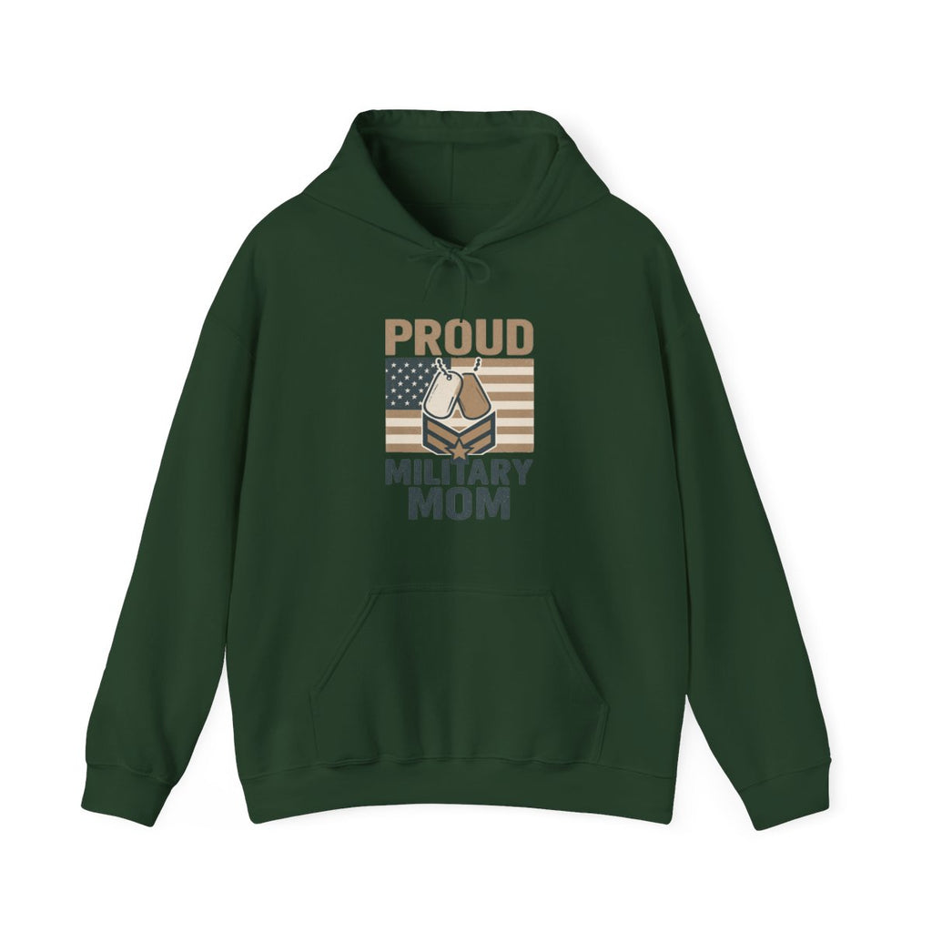 Proud Military Mom Hoodie, Strong Heart Army Mom Gift, Navy Mom Sweatshirt, Air Force Marine Mom, Service Member Mother Apparel