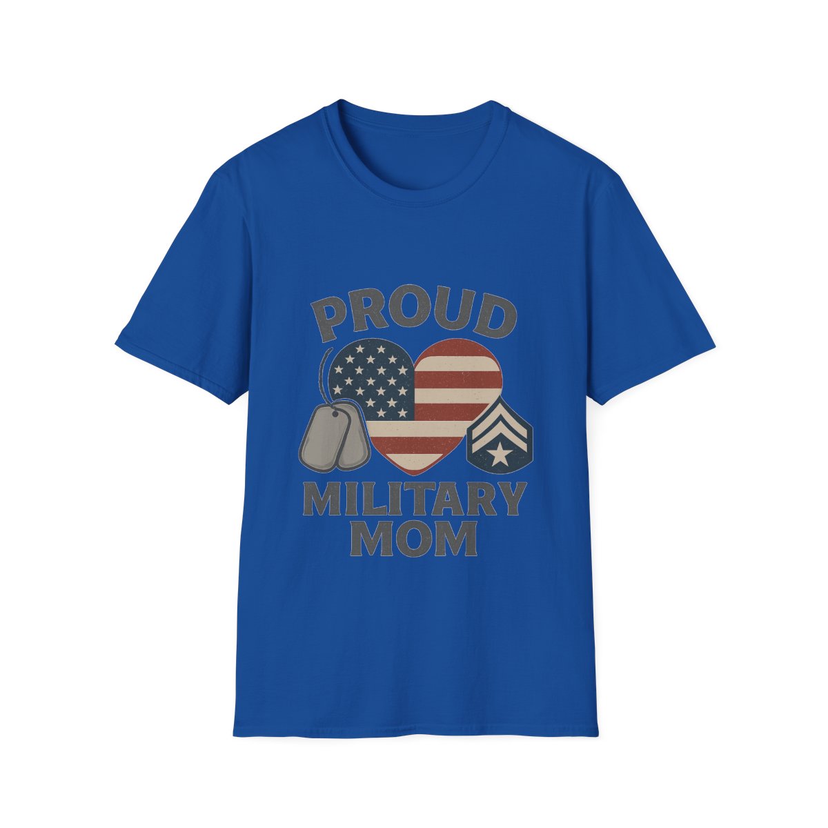 Proud Military Mom Shirt, American Flag Heart Tee, Military Mother Gift, Patriotic Mom T-Shirt, Army Navy Air Force Marines