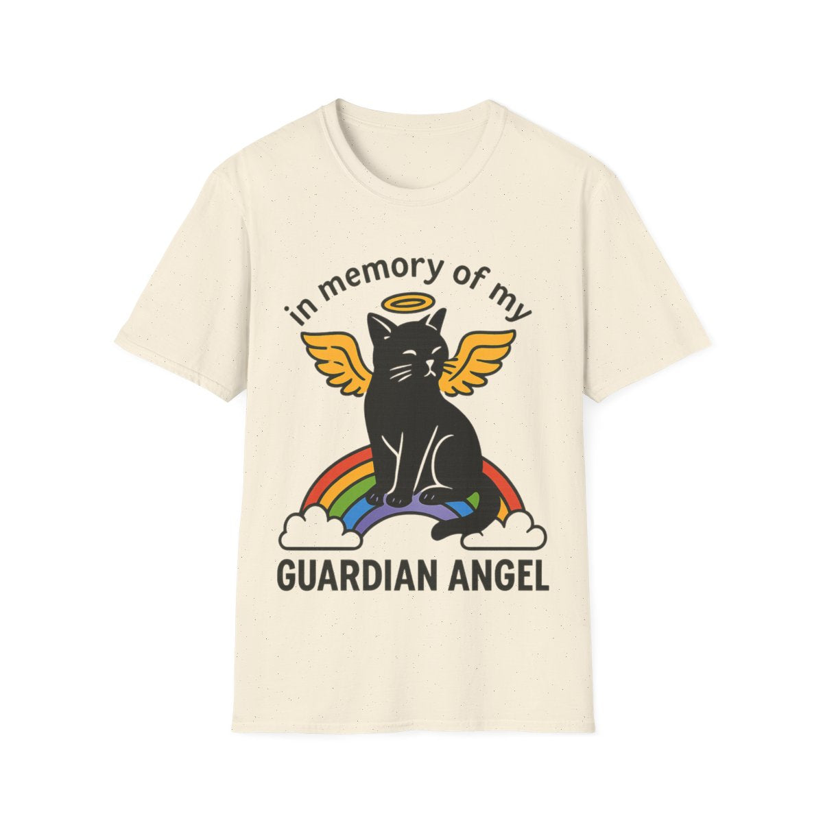 Rainbow Bridge Cat Memorial Shirt, Guardian Angel Cat Tshirt, Pet Loss Sympathy Gift, Cat Remembrance Shirt, Cat Lover Grief Gift