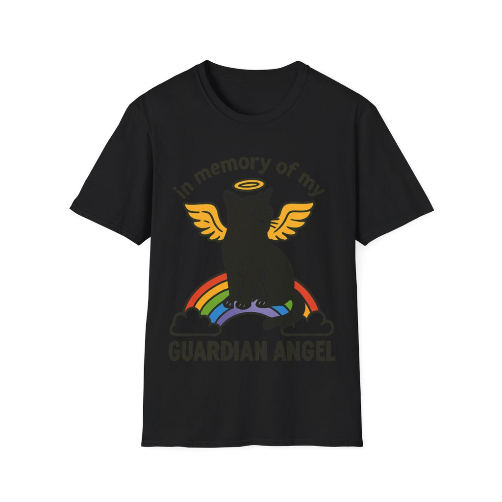 Rainbow Bridge Cat Memorial Shirt, Guardian Angel Cat Tshirt, Pet Loss Sympathy Gift, Cat Remembrance Shirt, Cat Lover Grief Gift